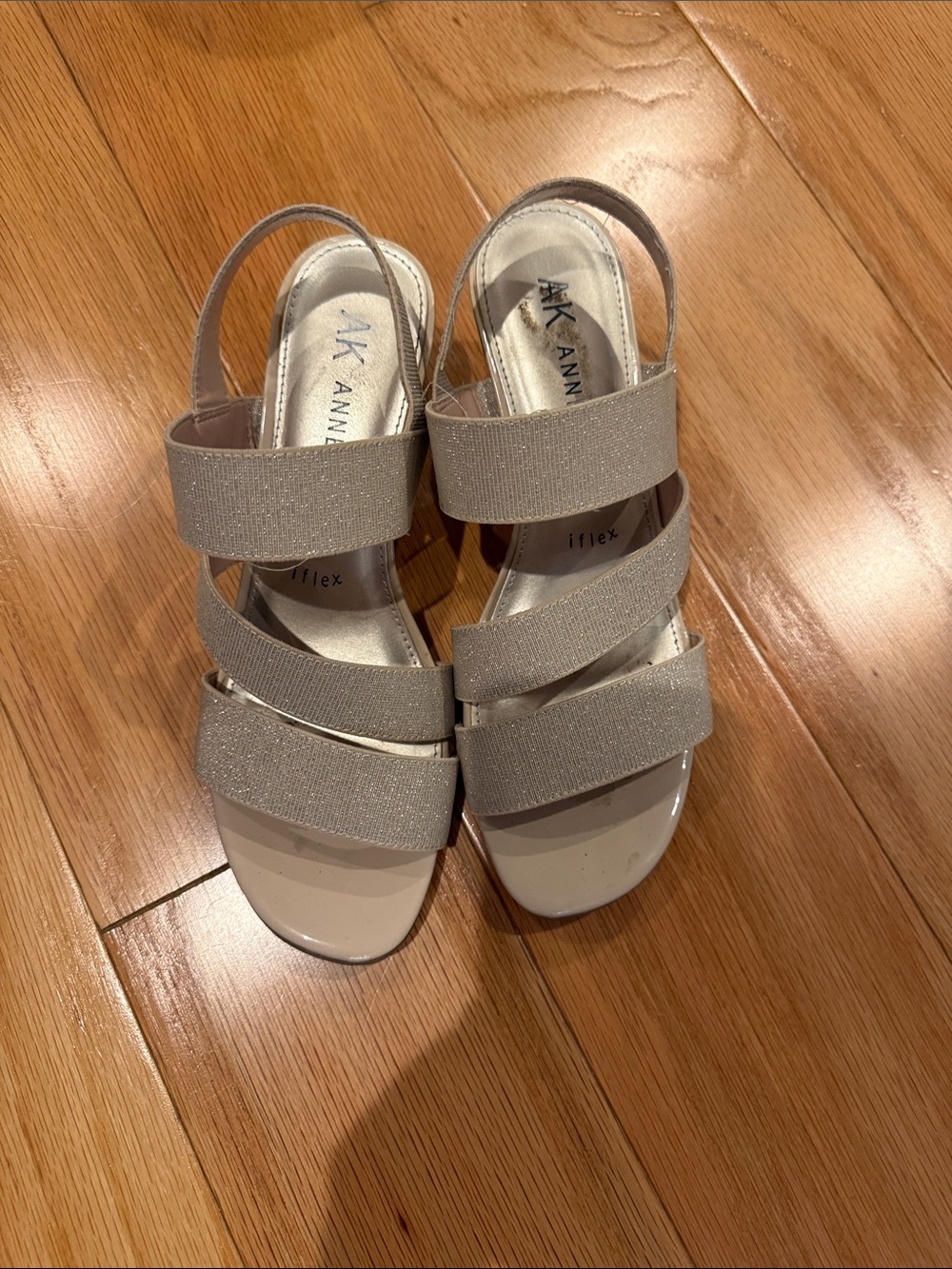 Anne Klein blessing size 7 gold Strappy Slingback Sandals